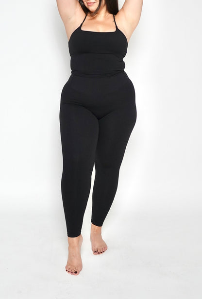 INVISIBLE SCRUNCH LEGGINGS BLACK