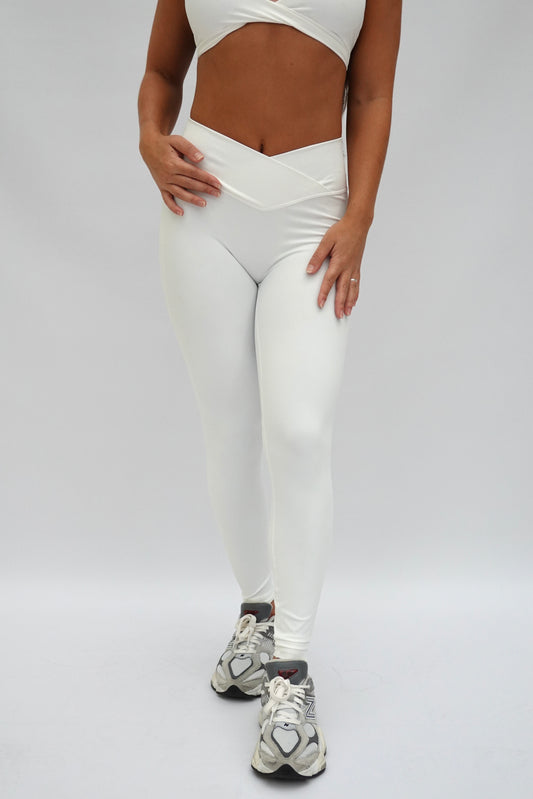 LANZAROTE "V" WAIST LEGGINGS WHITE