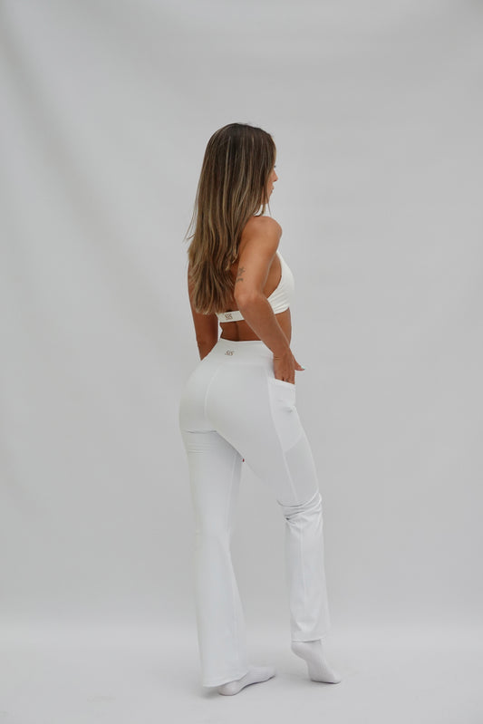 LANZAROTE FLARE LEGGINGS WHITE