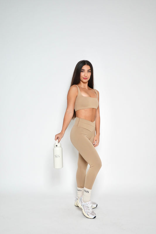 WRAPPED WAIST LEGGINGS GOLD SAND