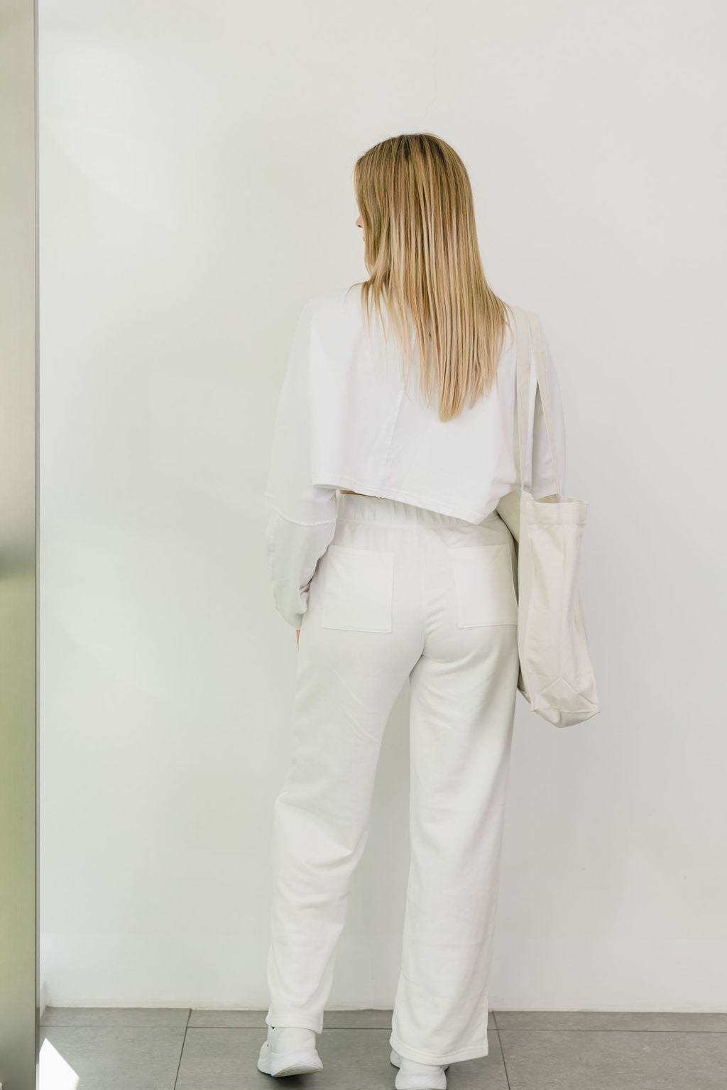 WIDE LEG SWEATPANT WHITE